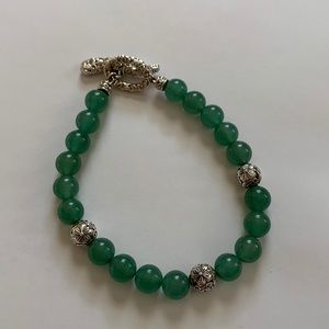Green gemstone beaded bracelet from Jai QVC.